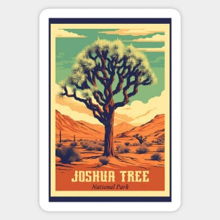 Joshua Tree National Park Vintage Travel Poster Sticker